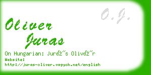 oliver juras business card